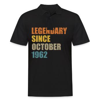Born October 1962 60 years 60s 60th birthday - Men's Polo Shirt - black - Front - Kai (181cm)