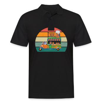 Food Trucker Cook Cook Food Wheels Devise Food - Polo Homme - noir - Devant - Kai (181cm)