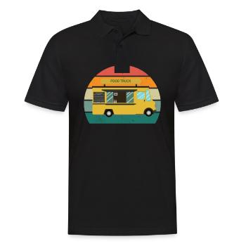 Food Trucker Cook Cook Food Wheels Devise Food - Polo Homme - noir - Devant - Kai (181cm)