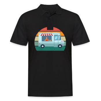 Food Trucker Cook Cook Food Wheels Devise Food - Polo Homme - noir - Devant - Kai (181cm)