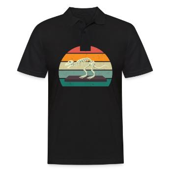 Fossiles Fossilisation Dinosaure préhistorique Fossile - Polo Homme - noir - Devant - Kai (181cm)