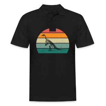 Fossiles Fossilisation Dinosaure préhistorique Fossile - Polo Homme - noir - Devant - Kai (181cm)