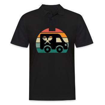 Food Trucker Cook Cook Food Wheels Devise Food - Polo Homme - noir - Devant - Kai (181cm)