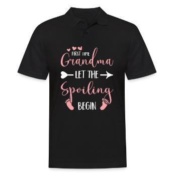Grand-mère Arrière-grand-mère Grands-parents Bébé Fleurs - Polo Homme - noir - Devant - Kai (181cm)