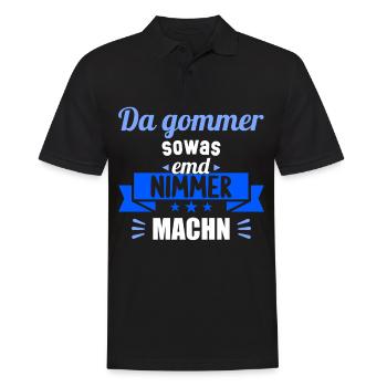 Sächsischer Dialekt Sachsen Sächsische Sprüche - Männer Poloshirt - Schwarz - Vorne - Kai (181cm)