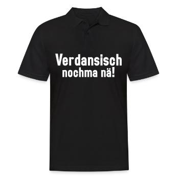 Sächsischer Dialekt Sachsen Sächsische Sprüche - Männer Poloshirt - Schwarz - Vorne - Kai (181cm)