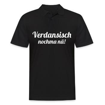 Sächsischer Dialekt Sachsen Sächsische Sprüche - Männer Poloshirt - Schwarz - Vorne - Kai (181cm)