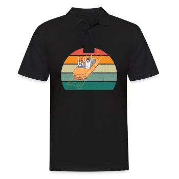 Ferien Urlaub Spaß Action Themenpark Achterbahn - Männer Poloshirt - Schwarz - Vorne - Kai (181cm)
