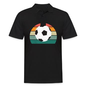 footballeur joueur de ballon joueur joueur de football - Polo Homme - noir - Devant - Kai (181cm)
