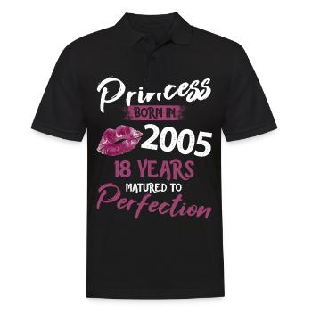 18ème anniversaire 18 ans de perfection Princesse 2005 - Polo Homme - noir - Devant - Kai (181cm)