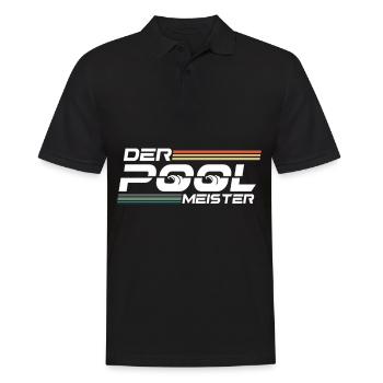 Der Pool Meister Garten Gärtner - Männer Poloshirt - Schwarz - Vorne - Kai (181cm)