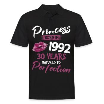 30ème anniversaire 30 ans de perfection Princesse 1992 - Polo Homme - noir - Devant - Kai (181cm)