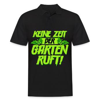 Keine zeit der Garten ruft Gärtner - Männer Poloshirt - Schwarz - Vorne - Kai (181cm)