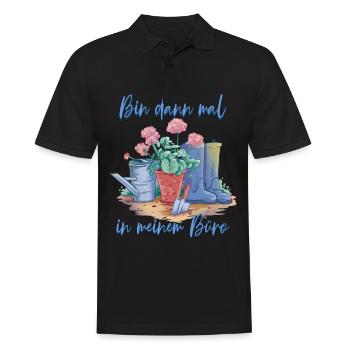 Bin dann mal im Garten Gärtner - Männer Poloshirt - Schwarz - Vorne - Kai (181cm)