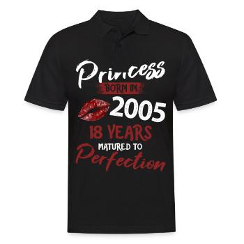 18ème anniversaire 18 ans de perfection Princesse 2005 - Polo Homme - noir - Devant - Kai (181cm)
