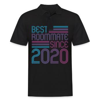 Meilleur colocataire depuis 2020 aimez vos colocataires - Polo Homme - noir - Devant - Kai (181cm)