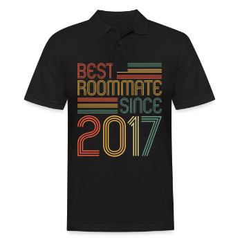 Meilleur colocataire depuis 2017 aimez vos colocataires - Polo Homme - noir - Devant - Kai (181cm)