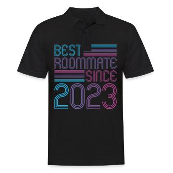 Meilleur colocataire depuis 2023 aimez vos colocataires - Polo Homme - noir - Devant - Kai (181cm)