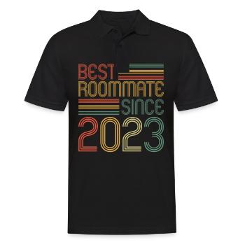 Meilleur colocataire depuis 2023 aimez vos colocataires - Polo Homme - noir - Devant - Kai (181cm)