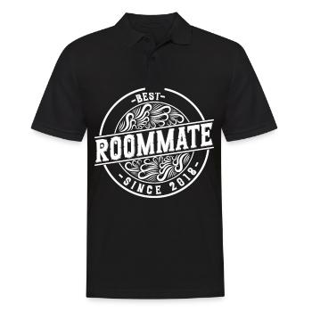 Meilleur colocataire depuis 2018 aimez vos colocataires - Polo Homme - noir - Devant - Kai (181cm)