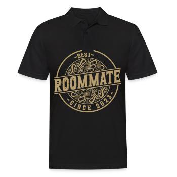 Meilleur colocataire depuis 2023 aimez vos colocataires - Polo Homme - noir - Devant - Kai (181cm)