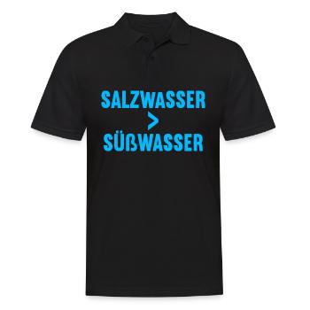 Salzwasser größer Süßwasser Tauchen Tauch Taucher - Männer Poloshirt - Schwarz - Vorne - Kai (181cm)