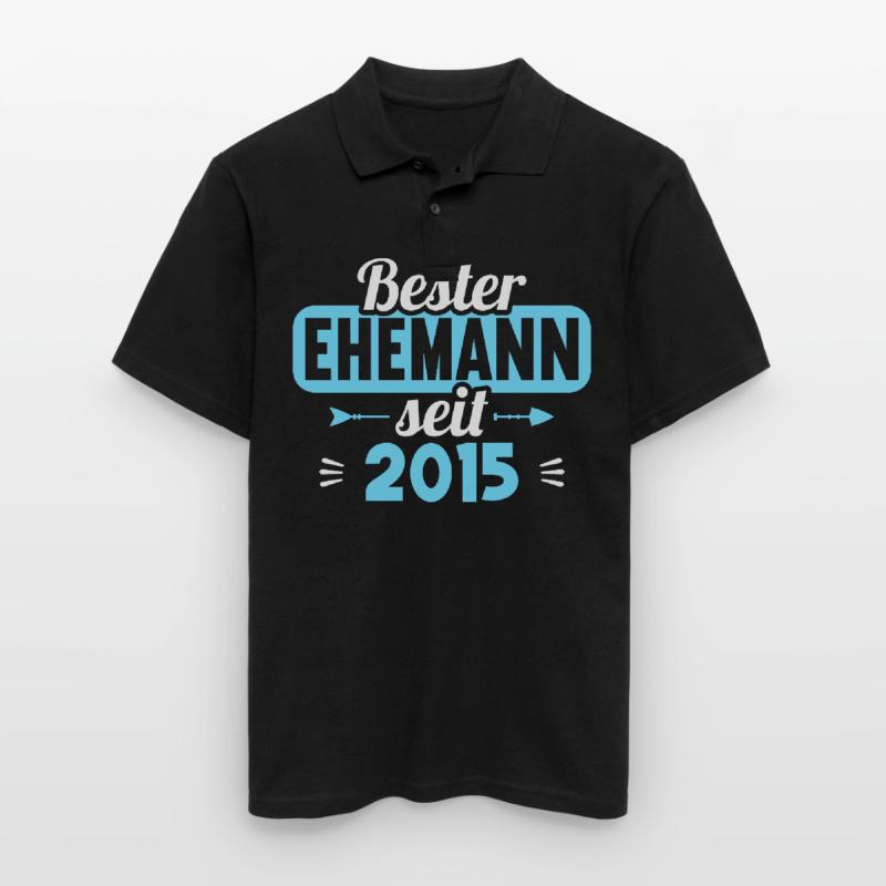 Beste Ehefrau Bester Ehemann seit 2015 Männer Poloshirt