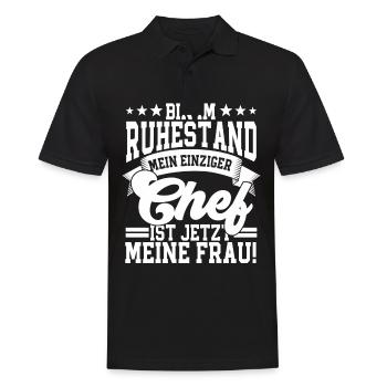 Ich bin im Ruhestand mein einziger Chef ist jetzt - Männer Poloshirt - Schwarz - Vorne - Kai (181cm)