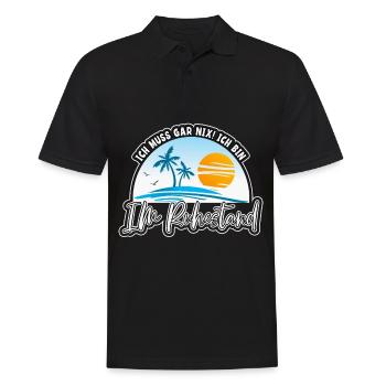 Ich muss gar nix ich bin im Ruhestand Rentner - Männer Poloshirt - Schwarz - Vorne - Kai (181cm)