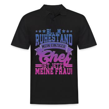 Ich bin im Ruhestand mein einziger Chef ist jetzt - Männer Poloshirt - Schwarz - Vorne - Kai (181cm)
