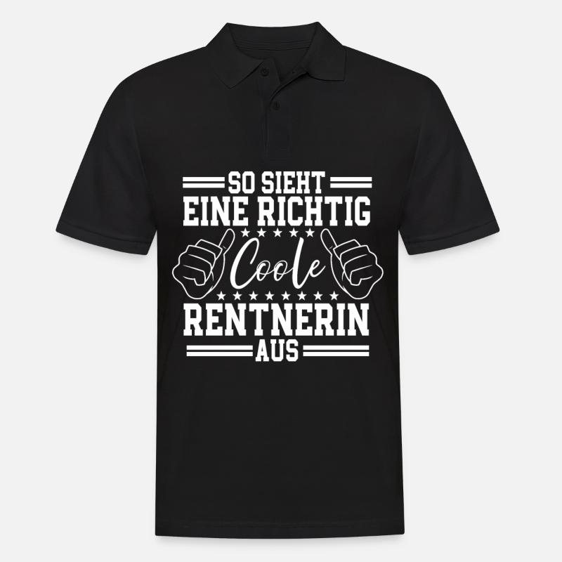 So sieht eine richtig coole Rentnerin aus - Männer Poloshirt - Schwarz