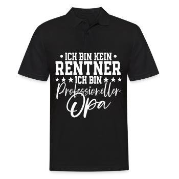 Ich bin kein Rentner ich bin professioneller Opa - Männer Poloshirt - Schwarz - Vorne - Kai (181cm)