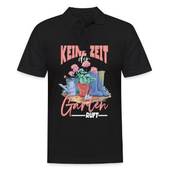 Keine zeit der Garten ruft Gärtner - Männer Poloshirt - Schwarz - Vorne - Kai (181cm)