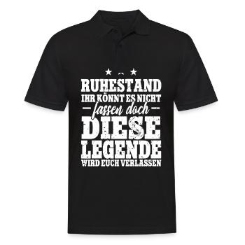 Ruhestand Renteneintritt Rentner - Männer Poloshirt - Schwarz - Vorne - Kai (181cm)