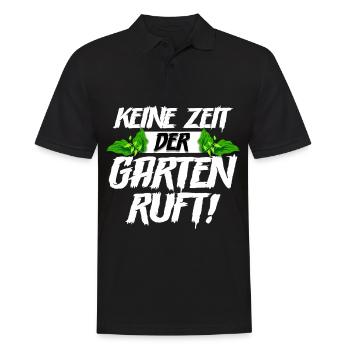 Keine zeit der Garten ruft Gärtner - Männer Poloshirt - Schwarz - Vorne - Kai (181cm)