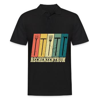 Garten Gärtner Rechenzentrum - Männer Poloshirt - Schwarz - Vorne - Kai (181cm)