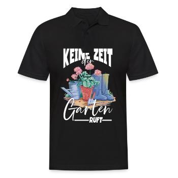Keine zeit der Garten ruft Gärtner - Männer Poloshirt - Schwarz - Vorne - Kai (181cm)
