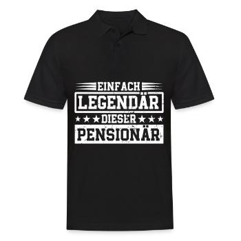Pensionär Ruhestand Rentner - Männer Poloshirt - Schwarz - Vorne - Kai (181cm)