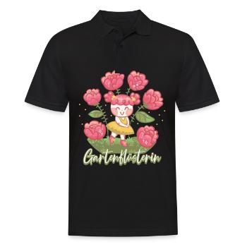 Gartenflüsterer Gartenflüsterin Garten Gärtner - Männer Poloshirt - Schwarz - Vorne - Kai (181cm)