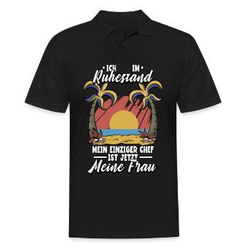Ich bin im Ruhestand mein einziger Chef ist jetzt - Männer Poloshirt - Schwarz - Vorne - Kai (181cm)