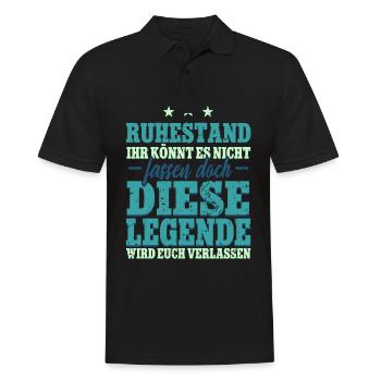 Ruhestand Renteneintritt Rentner - Männer Poloshirt - Schwarz - Vorne - Kai (181cm)