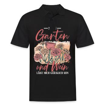 Mein Garten Gärtner - Männer Poloshirt - Schwarz - Vorne - Kai (181cm)