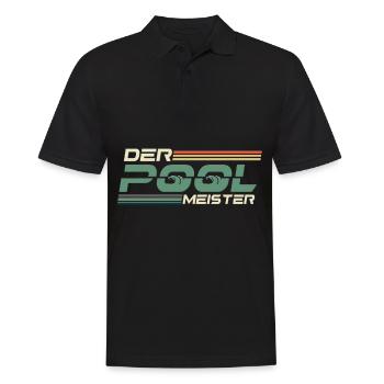 Der Pool Meister Garten Gärtner - Männer Poloshirt - Schwarz - Vorne - Kai (181cm)