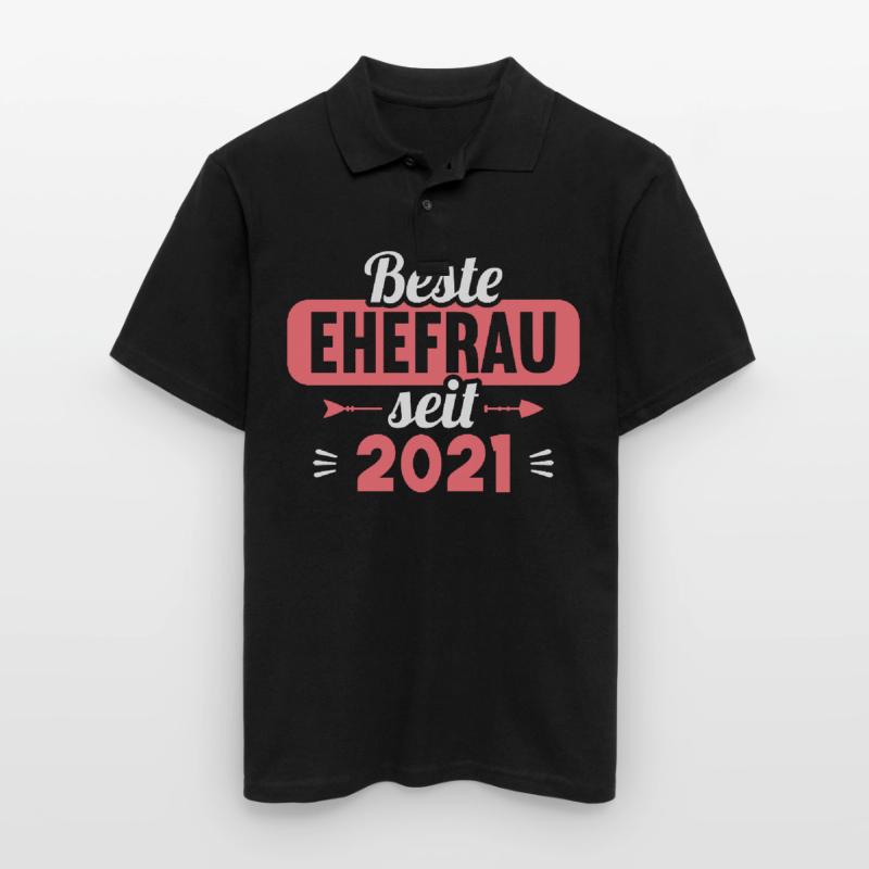 Beste Ehefrau Bester Ehemann seit 2021 Männer Poloshirt
