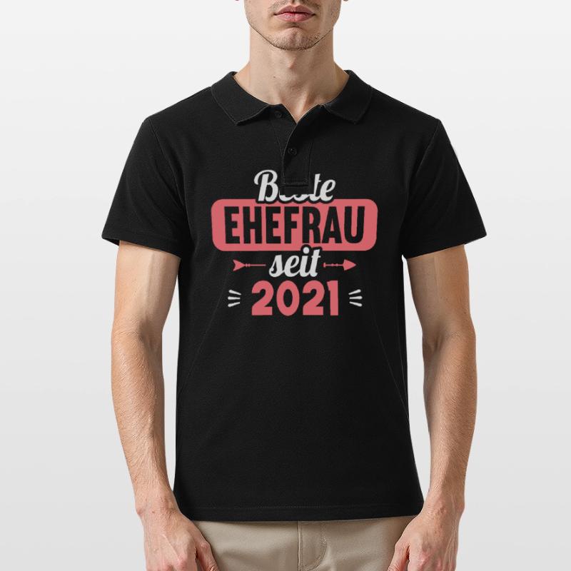 Beste Ehefrau Bester Ehemann seit 2021 Männer Poloshirt