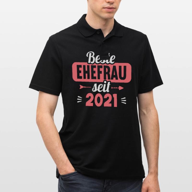 Beste Ehefrau Bester Ehemann seit 2021 Männer Poloshirt
