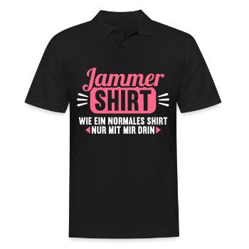 Jammer Shirt wie normales Shirt nur mit mir drin - Männer Poloshirt - Schwarz - Vorne - Kai (181cm)
