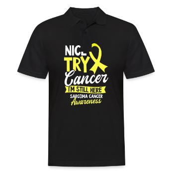 Sarcoma Cancer Nice Try Cancer - Men's Polo Shirt - black - Front - Kai (181cm)