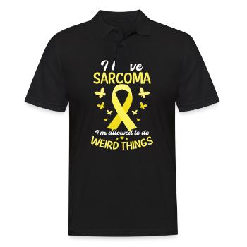 Sarcoma Cancer I'm Allowed Do Weird Things - Men's Polo Shirt - black - Front - Kai (181cm)