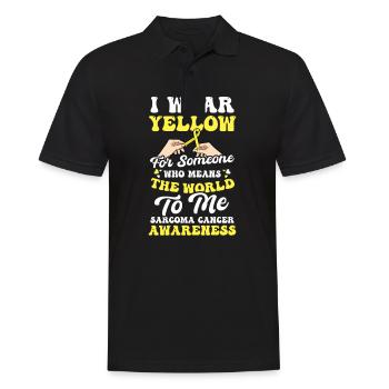 Sarcoma Cancer Wear Yellow For Someone - Men's Polo Shirt - black - Front - Kai (181cm)
